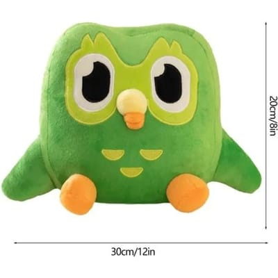 30CM Duolingo Uil Lily Pluche Speelgoed Paars Schattig Knuffeldier Cartoon Animatie Cadeau voor Kinderen Verjaardag vuurvaste baksteen