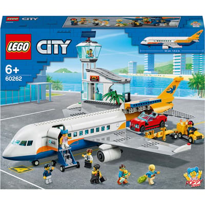 LEGO 60262 City Airport Passagiersvliegtuig Terminal en Truck Bouwset met Poppetjes voor Kinderen van 6 Jaar en Ouder