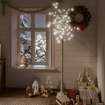 vidaXL - Kerstboom - wilg - met - 200 - koudwitte - LED's - binnen - en - buiten - 1,8 - m