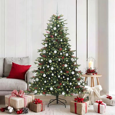vidaXL - Kunstkerstboom - Groen - 180 - cm - PVC - en - Metaal - en - Plastic