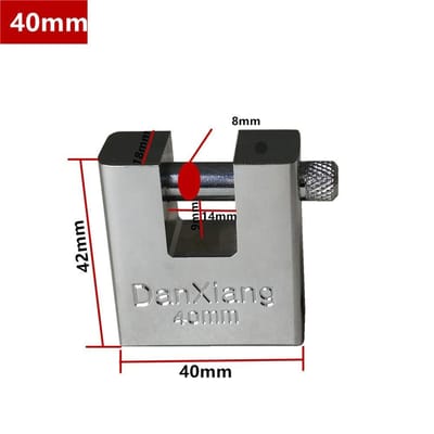 50mm~70mm Heavy Duty Roestvrij Shutter Hangslot Hoge Beveiliging Beugel Sluiting 3 Sleutels gray