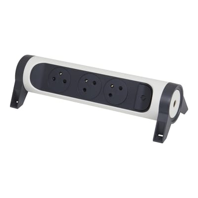 Legrand Premium 3x2P contactdoos met randaarde zonder snoer Zwart-Wit (Europese Stekkerdoos) - 049464 [5 stuks]