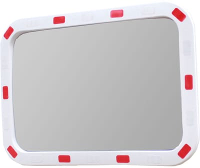 TRUTZHOLM Verkeersspiegel Hoekig 40x60cm - Heavy Duty Veiligheidsspiegel Groothoek - Buiten Uitrit Spiegel Wandmontage