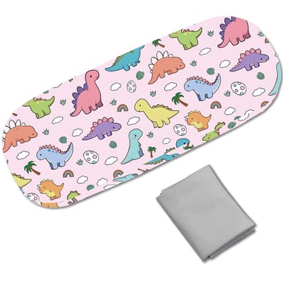 Dailygoods - Harde Lederen Zonnebriletui met Dinosaurus Motief - Draagbare Clamshell Beschermhoes