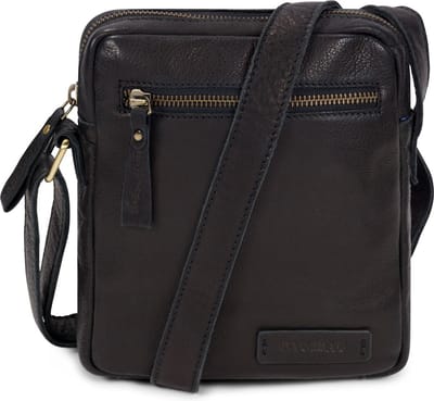 Bag2Bag - Kisa - Kleine - Platte - Crossbodytas - Leer - Uniseks - Heren - Vrouwen - Black - Zwart