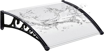 Grote Deurluifel 100x150 cm - Transparante Overkapping voor Deur & Raam - UV- & Weerbestendig Polycarbonaat Luifel