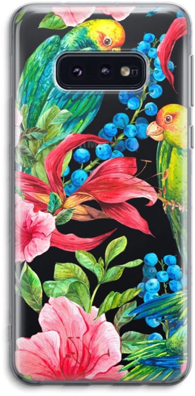 Case Company® - Hoesje geschikt voor Samsung Galaxy S10e hoesje - Papegaaien - Soft Cover Telefoonhoesje - Bescherming aan alle Kanten en Schermrand