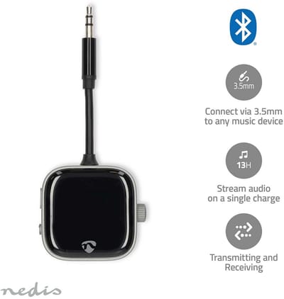 Nedis Bluetooth Transmitter & Receiver - Bluetooth Zender - Bluetooth Ontvanger - AUX