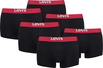 BOXERS 6-pack Levi's Solid Basic herenboxershorts, gemaakt van biologisch katoen