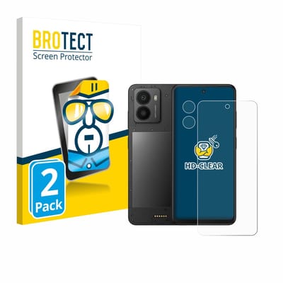 BROTECT - Screenprotector voor Xplora HMD Fusion X1 (Voor+Camera) - Folie Beschermfolie transparant 2 Stuks