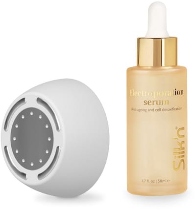 Silk'n FaceTite MultiPlatform Elektroporation & Ultrasound opzetstuk - Promo pack: inclusief Electroporation serum - Voor strakke huid met minder rimpels - Gezichtsmassage - Anti-aging LED- en infraroodtechnologie