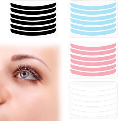 Set van 24 Herbruikbare Wimperlifting Bands, Zachte Silicone Wimperlifting Tools voor Make-up, Inclusief 4 Kleuren en Compensatoren
