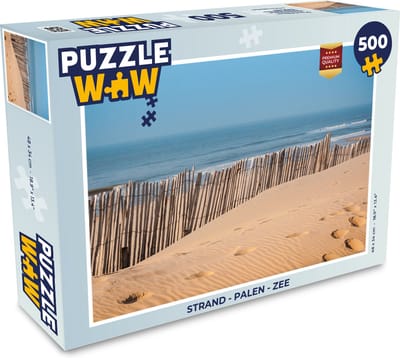 Puzzel Strand - Palen - Zee - Legpuzzel - Puzzel 500 stukjes