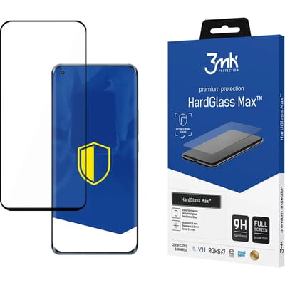 Xiaomi Mi 11 Gehard Glas Rand Verstevigd+Gebogen Hardglass Max 3mk Zwart
