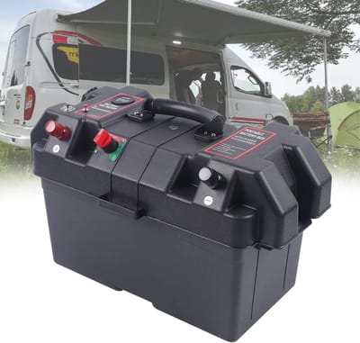 Batterij Box - Accubak - Outdoor Energie - Dubbele USB Poorten - 44 x 27 x 24.5 cm - Zwart
