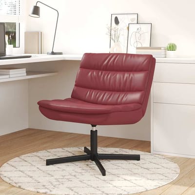 vidaXL - Draaistoel - Wijnrood - 63 - x - 75 - x - 76 - cm - Kunstleer