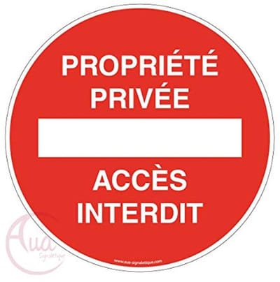 Privacy Verboden Toegang Bord – Ø 200 mm