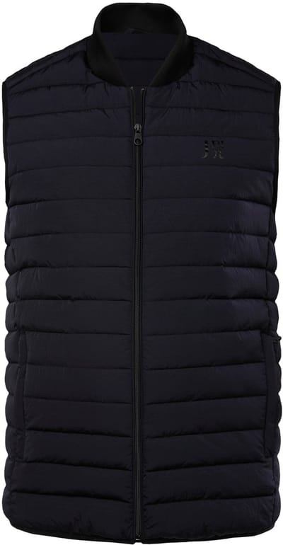 JAY-PI - Heren - Doorgestikte bodywarmer golf collegekraag - Donkermarine - Maat 3XL