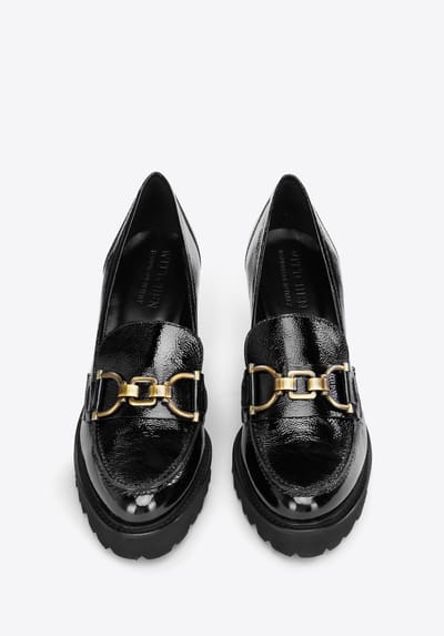 Wittchen Dames Patent Leather Pumps met Gesp Zwart Patent Leather