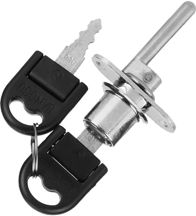 Dailygoods - Bureauslot, Bureauladeslot met Sleutels 2 Stuks Zinklegering Verdikking Ladesloten met Sleutels voor Lade, Archiefkast, Bureau, Kledingkast (19 mm zilverkleurig enkel slot)
