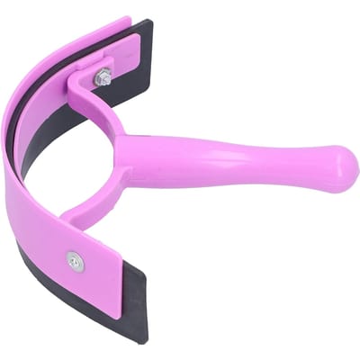 Grattoir à sueur pour cheval, outil de toilettage ergonomique, portable, poignée souple, en plastique et caoutchouc pink
