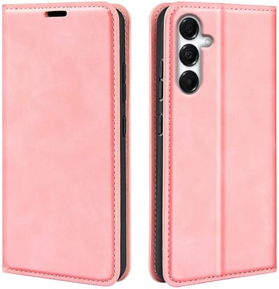MobyDefend Hoesje - Geschikt voor Samsung Galaxy A17 - Luxe Wallet Bookcase (Magnetische Sluiting) - Roze