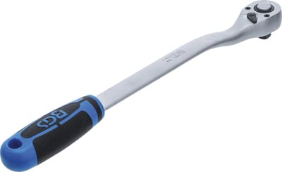 BGS Speciale Ratelsleutel - Ratel - Werkplaatskar -  Extra lang - XXL ! - Opname 1/2 -anti-slip Handreep - 380mm ! - BGS324