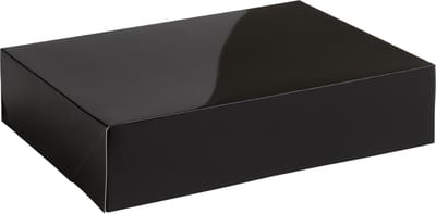 Cadeaudoos cadeauverpakking glossy 30x22x7cm ZWART (100 stuks)