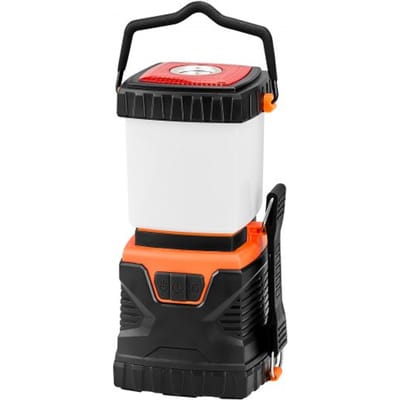 VEVOR LED-kampeerlantaarn, 1000 lm, 360° verlichting, 4 verlichtingsstanden, op batterijen werkende kampeerlamp, buitenzaklamp, ideaal voor wandelen, vissen, stroomuitval en reparaties