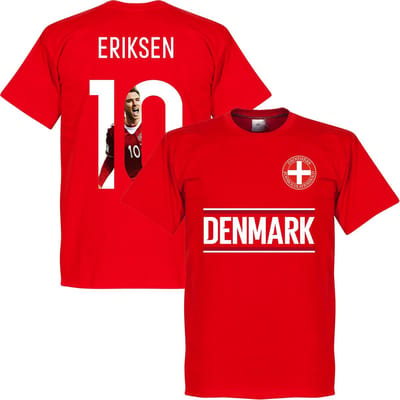 Denemarken Eriksen 10 Gallery Team T-Shirt - Rood - XXL