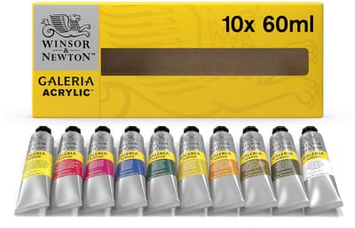 Winsor & Newton 2190517 Galeria Acrylverf Set – 10 × 60 ml – Acrylverf voor Beginners & Kunstenaars