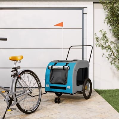 Huisdieren Fietskar - Hondenkar Aanhanger - Veilig Vervoer - Waterdichte Hoes - Niet Gespecificeerd - Blauw Grijs