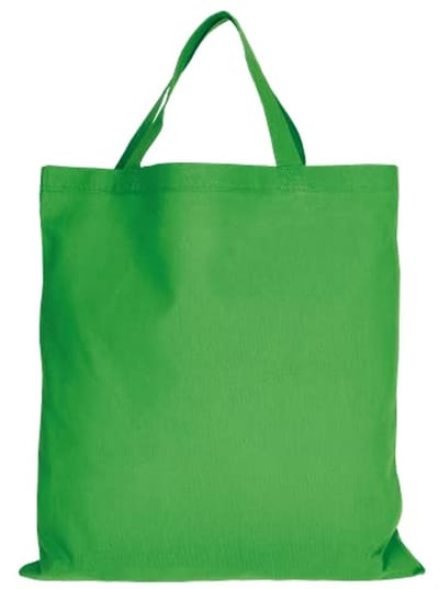 Katoenen boodschappentassen 10 stuks in 28 kleuren met korte hengsels 38 x 42 cm
