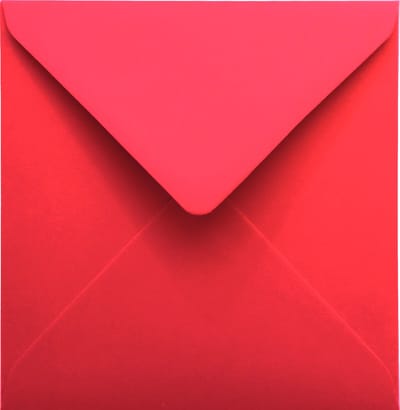 Gladde rode enveloppen A6 - 110 x 110 mm - 25 stuks - NK natgelijmde - 120 gram - Malmero - Netuno