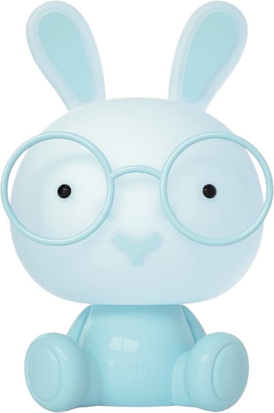 Luxus Europe - Nachtlamp Kinderkamer Bunny Blauw - Draadloos LED Nachtlampje Kinderen - USB-C Oplaadbaar - 7 RGB Kleuren - Tafellamp Kinderkamer