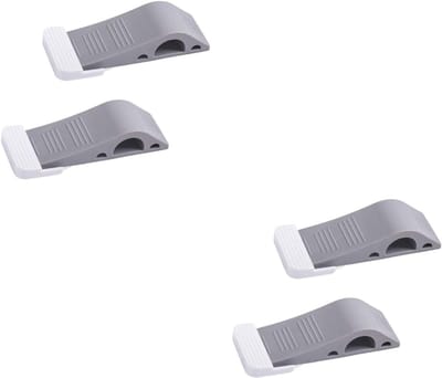 Deurstoppers Set - Deurwiggen - Deur Open Houden - Antislip Ontwerp - 4 Stuks - Grijs