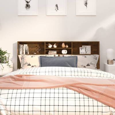 vidaXL - Hoofdbordkast - 180x19x103,5 - cm - gerookt - eikenkleurig