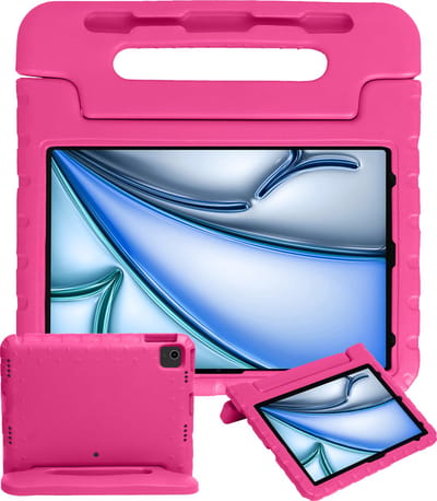 Hoesje - Geschikt voor Apple iPad Air (2024/2025/2026) - 13 inch - Kinderhoes Shockproof Bumper - Kidsproof Case - Tablethoes - Kinder Hoes Cover - Roze
