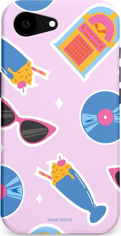Casetastic Hoesje Geschikt voor Apple iPhone 16e Magsafe - Stijlvolle Beschermende Duo-layer Case - Jukebox vibes