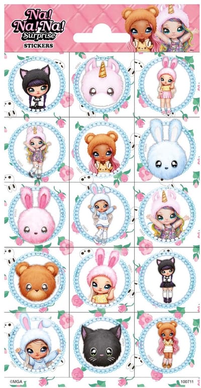 Funny Products Stickers Na!na!na! 20 X 10 Cm Papier Roze 15 Stuks