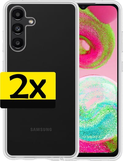 Hoesje - 2 Stuks - Geschikt voor Samsung Galaxy A04s - Sterk & Shockproof - Case Siliconen - Back Cover - Telefoon Hoes - Telefoonhoesjes - Transparant