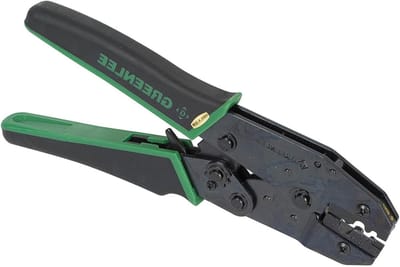 Krimptang - Tang gereedschap - Elektra installeren - Verstelbare ratel - 22-8 AWG - Groen
