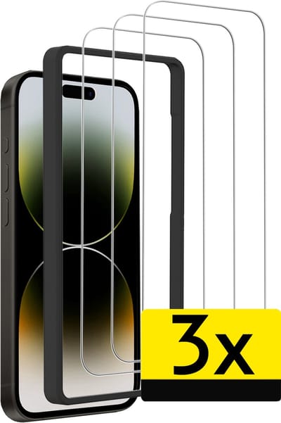 Screenprotector - Geschikt voor Apple iPhone 14 - 3 Stuks - Met Installatie Frame - Beschermglas - Gehard Glas - Tempered Glass - Screen Protector