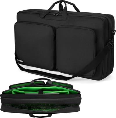DJ Driver Case voor Pioneer DDJ-SB3/DDJ-SB2/DDJ-400/DDJ-RB, Draagtas voor DJ Controller met Schouderband, Ideaal voor Reizen en Bescherming, Zwart en Groen