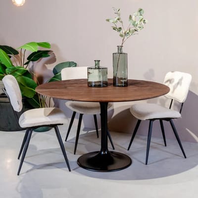 Ronde Eettafel Otto | Bruin - Zwart - Novihome