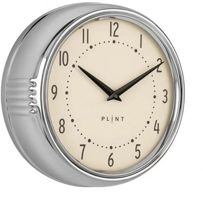 PLINT Retro Wandklok Chrome
