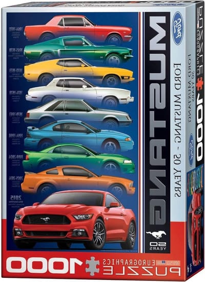 Ford Mustang Puzzel - Legpuzzel Auto Puzzel - Ontspannen Tijdverdrijf - Evolutie Ontwerp - 68 x 48 cm - Meerdere kleuren