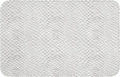 Badmat 80x50 cm - Antislip - Slang - Patroon - Wit - Badmatten voor badkamer - Badkamermat - Douchemat - Badkamer mat