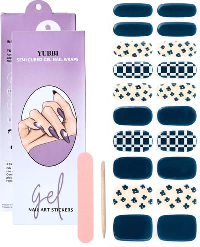 YUBBI Gellak Stickers - Gel Nail Wraps - Gelnagel Manicure - UV Nagelstickers - Royal Blue