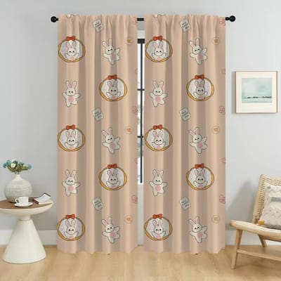 Konijn Raamgordijn voor Kamer 2 Panelen Elegant Kamergordijnen Halloween Decoratie Tule voor Slaapkamer Scheidingswanden Shades Woonkamer Kind W50xH70cmx2pcs-CL